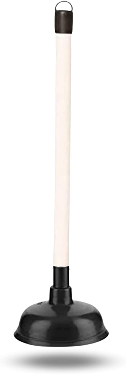 Large Plunger for Bathroom Sink & Drain Clogs Strong Suction - 150mm (6 inch) Cup and 400mm (16 inch) Handle with Black Cup Sink Plunger, Drain Unblocker for Home, Bath, Toilet, Kitchen & Shower.