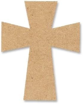 Cross Cutout Unfinished Wood Basic Shape Cut Out Home Decor Holiday Door Hanger MDF Shape Canvas Style 3
