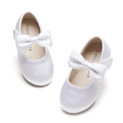 Felix & Flora Toddler Flower Girl Dress Shoes - Girl Ballet Flats Party School Shoes Wedding