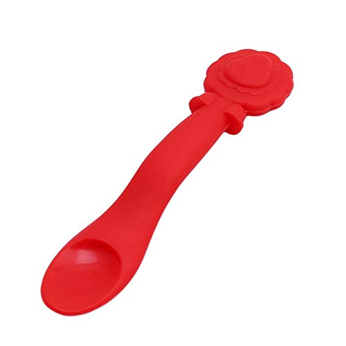 Baby K Spoon - Baby Soft Silicone Feeding Spoon Table 4 Colors Cute Animal Infant Kids Weaning Tableware Utensils - Bottle Cute Ladel Dropper Spoon Silicone Dosage Dispenser Dinner Table - Thumbnail 3