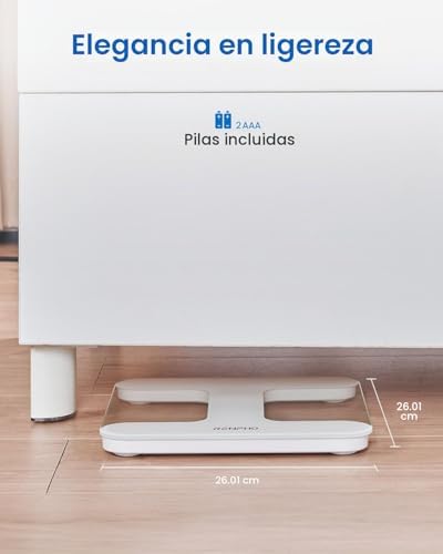 Peso Baño, Alta Precisión, Pantalla LED, Tecnología Step-On