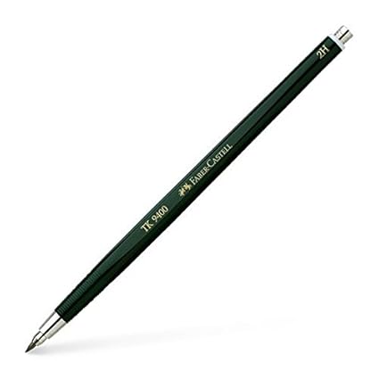 Faber-Castell 139412 - Fallminenstift TK 9400, Minenstärke: 2 mm, Härtegrad: 2H, Schaftfarbe: grün