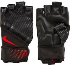 Men's Nike Destroyer Training Gloves Power For Heavy Lifting, Black/Red, Size=Large