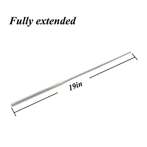 Terberl 6 Pieces Collapsible Stainless Steel Fire Bellow, Collapsible Outdoor Blow Fire Tube for Picnic Camping Hiking