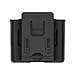Universal Double Magazine Pouch, 9mm.40 Double Stack Mag. Holder Dual Stack Mag Holster with 1.5''-2'' Belt Clip Fit Glock Sig sauer S&W Beretta Browning Taurus H&K Most Pistol Mag 60° Adjustable Cant