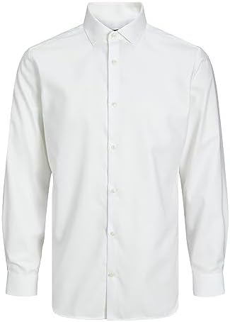 Jprblaparker Camiseta L/S Noos, Blanco Brillante, M