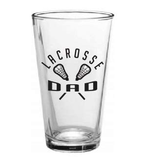 Lacrosse Dad 16 oz Pint Glass/Beer Mug/Drinking Glass