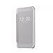 Samsung Galaxy J7 Prime Case,On7 2016 Case, DStores Luxury Premium Clear Slim View calls and alarms Flip Cover, Shiny Plating Make Up Mirror Smart Sleep/Awake Hard Case - Silver