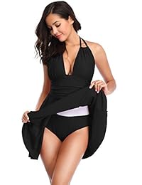 B2prity Women One Piece Swimdress Tummy Control Trajes de baño adelgazantes Trajes de baño