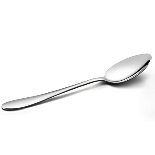 Dinner Spoons Set of 12, LIANYU Stainless Steel Flatware Silverware Table Spoon, Mirror Finish, Dishwasher Safe