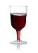 100 Plastic Wine Glasses/Wine Cups | 2 Piece Stemmed Glasses 6 Oz | Clear Plastic Elegant Wine Cup | Ideal For Parties, Weddings Or any Occasion