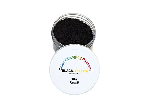 Temperature Activated Thermochromic Bi-Color Changing Pigment BLACK to YELLOW changing at 88F/31C