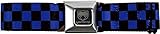 Buckle-Down Dodge Viper Seatbelt Belt - More Colors (Black and Blue Checkerboard), One Size Fits Most