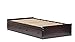 Palace Imports 100% Solid Wood Kansas Twin Mate’s Bed, Bed Only, Java, 15”H x 42”W x 76”L, 12 Slats, 2 Drawers Included. Optional Headboard, Rail Guard Sold Separately. Requires Assembly