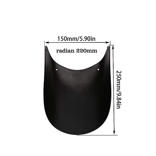Aneil Universal Motorcycle Modification Long Front Wheel Fender,Black Plastic Mud Guard Mud Flap Splash Guard