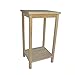 IC International Concepts, Portman Accent Table , Solid Real Wood, Sturdy Parawood,16 X 14 X 29, Minimum Assembly, DIY, Paint or Stain in Any Color, Unfinished