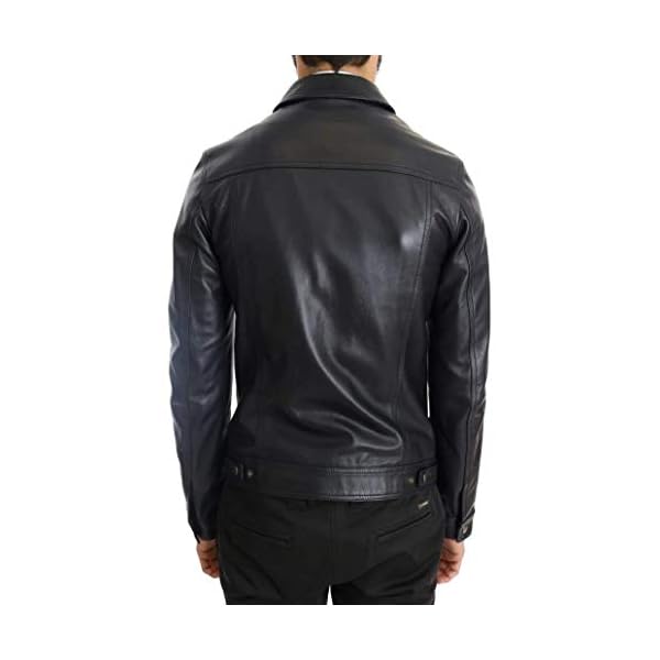 Dolce & Gabbana Black Lambskin Leather Jacket - Image 4