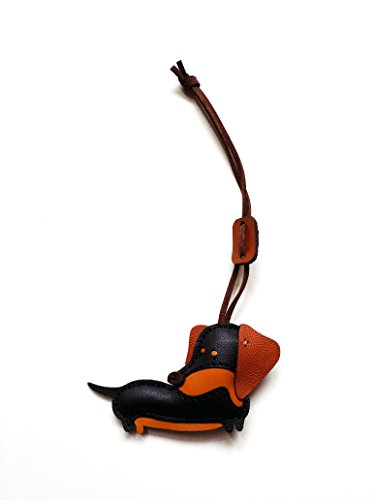 image for 3XU Dachshund Leather Charm, Custom Leather Tag, Dog Luggage Tag, Cute