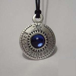 Crystal Sundial Necklace - Ra Series - "Aten" (Blue)