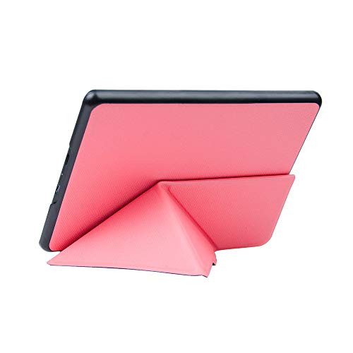 Cywulin Case for All-New Kindle Paperwhite 10th Generation 2018 Lightweight PU Leather Folio Cover Slim Folding Shell Stand Smart Auto Wake Sleep for Amazon Kindle Paperwhite E-Reader (Pink)