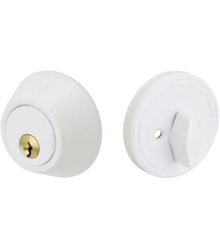 FPL Atlantis Deadbolt - White Powder Coat Finish With Adjustable Backset