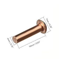 Aicosineg 50Pcs Solid Rivet 0.16in Dia 0.63in