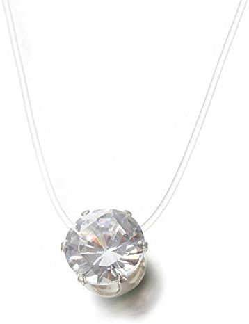Fenido New Fashion Women Rhinestones Necklace Invisible Transparent Fishing Line Chain Pendant Necklace Jewelry Gift Chains