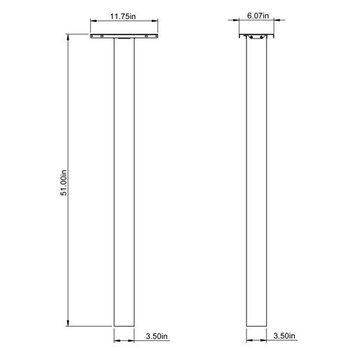 Brighton Aluminum Top Mount Mailbox Post (Add brand (Gibraltar