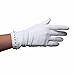 Pearls and Lace Proper Nylon Gloves For Ladies, White