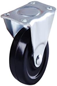 2 -inch lightweight black rubber wheel without brake set of matching furniture caster mute