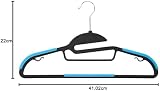 Amazon Basics Non-Slip Heavy Duty Plastic Hanger with Horizontal Bar Blue view 7