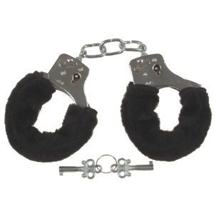 Black Furry Handcuffs