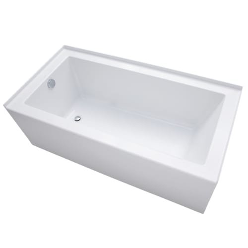 Mirabelle MIRSKS6030L Sitka 60" X 30" Acrylic Soaking Bathtub for Three Wall Alc, White - Thumbnail 3