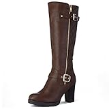 mysoft Women's Knee High Boots Fashion Chunky Block