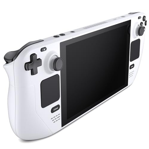 JSAUX Replacement Housing Case Full Set Front Cover PC0108 & Back Plate PC0106B Vents Version Custom Full Set Shell for Steam Deck [White]