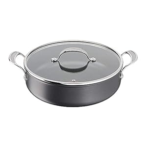 Tefal Jamie Oliver Cook's Classics All in One Pan, Non-Stick, Oven-Safe, Induction, Glass Lid, Riveted Handle, Hard…