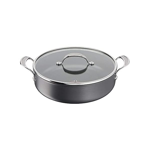 Tefal Jamie Oliver Cook's Classics All in One Pan, Non-Stick, Oven-Safe, Induction, Glass Lid, Riveted Handle, Hard…