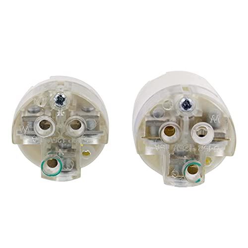 BISupply Electrical Plug Replacement 125 Volt 15 Amp Female and Male