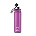 Takeya Originals Vacuum-Insulated Stainless-Steel Water Bottle, 24oz, Orchid