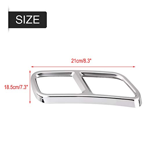 Cuque Exhaust Pipe Cover Trims Rear, 1 Pair Protective Cover of The Silencer Exhauster Tail Pipe Cover Protector Tailpipe Trim for Mercedes Benz MB GL X166 13-15 S R Class W222 W251 2010-2017