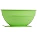 brinware 2 Piece Glass and Silicone Suction Bowls, Blue Green