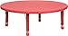 Flash Furniture Wren 45'' Round Red Plastic Height Adjustable Activity Table