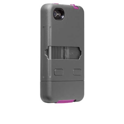 iPhone 4 / 4S Tank Cases Cool Grey / Raspberry