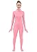 Ensnovo Womens One Piece Unitard Full Body Suit Spandex Skin Tights Pink,M