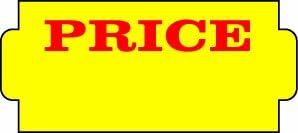 NOR 24x11mm Yellow Price Peelable Labels (18K) for NOR 3/9 D Price Gun