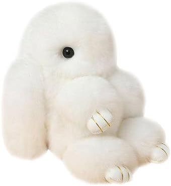 Amazon ウサギ うさぎ ぬいぐるみ ラビットファー チャーム キーホルダー 兎 キーリング ふわふわ もふもふ バッグチャーム ホワイト アニメ 萌えグッズ 通販