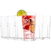 Vikko Drinking Glasses, Set of 6 Juice Glasses 9.5 Oz, Thick and Sturdy Kitchen Glasses, Dishwasher Safe Highball Glass Tumbler, Heavy Duty Cups, Water Glasses