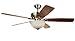 Hyperikon Indoor Ceiling Fan with Remote Control - 52-inch Brushed Nickel Ceiling Fan Fixture, Energy Star - Five Wood Blades and Frosted Dome Light - Bulb Not Included
