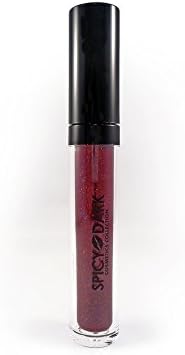 Spicy Dark Lip Lacquer Collection Moisturizing Long Lasting Luxurious Radiant Shine 24 Hours All Day Organic Natural Rich Colors With Vitamin E Clear (Spicy Star)