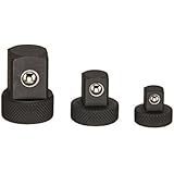 ARES 70198 - Low Profile Impact Socket Adapter Set - Impact-Rated Heat-Treated Chrome Vanadium Steel Features Knurling For Enhanced Grip